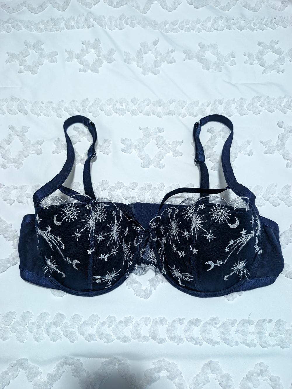 Adore Me Midnight Navy Celestial Embroidered Underwire Bra